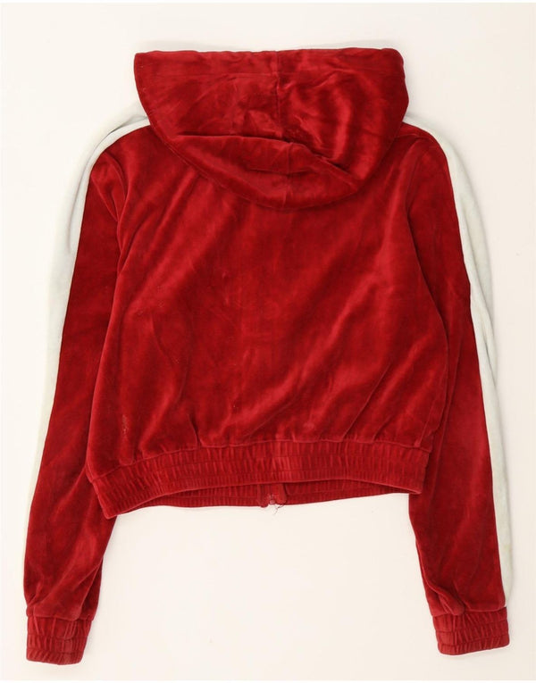 Fila Suéter con capucha y cremallera extragrande para mujer UK 10 Small Red Colourblock