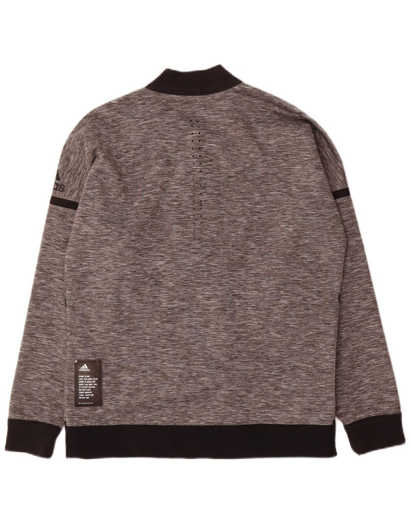 Adidas Hombre Reversible Chándal Top Chaqueta Pequeño Gris Colorblock