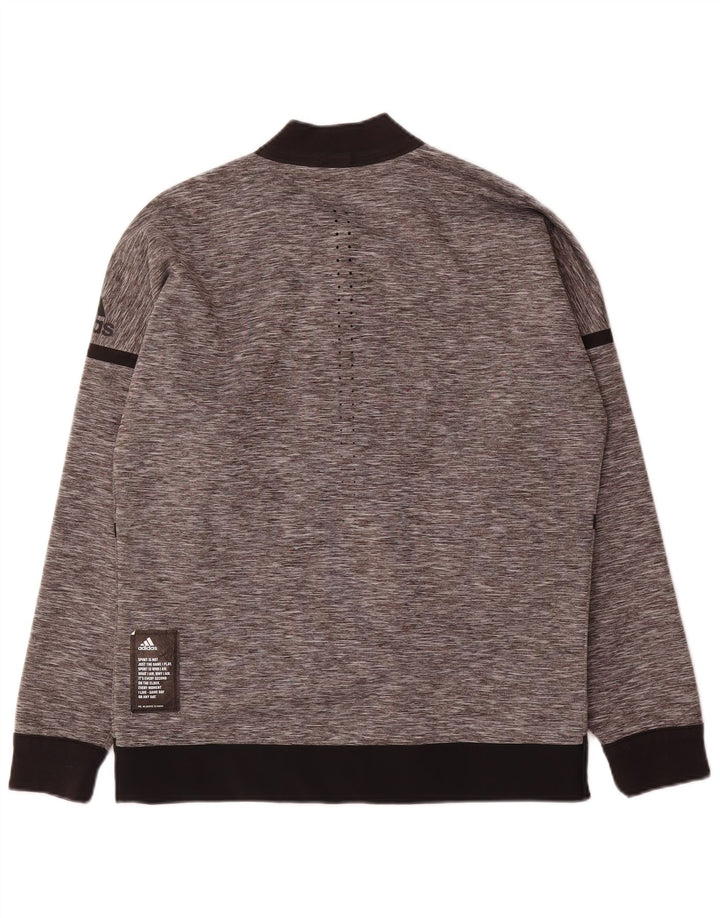 Adidas Hombre Reversible Chándal Top Chaqueta Pequeño Gris Colorblock