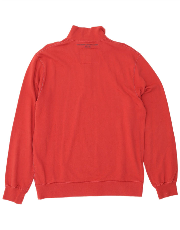 MARLBORO CLASSICS Sudadera con cuello y cremallera para hombre Jumper XL Algodón rojo