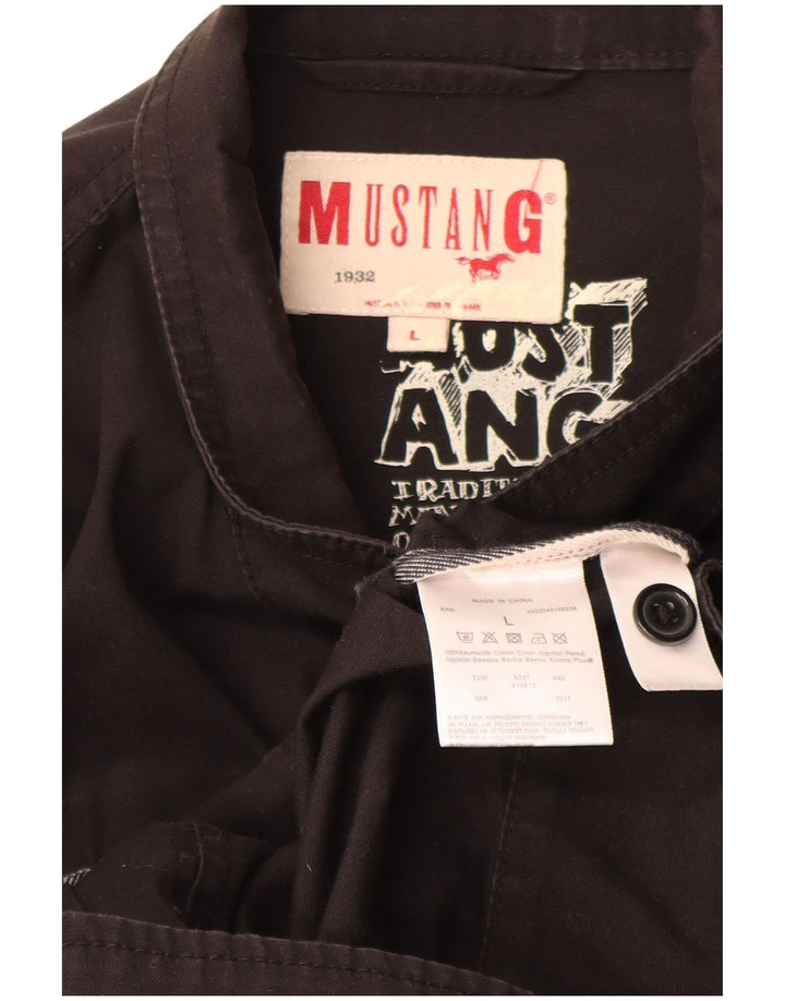 Mustang Chaqueta utilitaria para hombre Reino Unido 40 Grande Algodón marrón