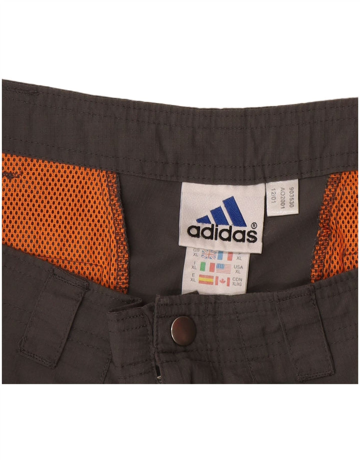 Adidas Pantalones cortos casuales para hombre XL W38 Gris Poliéster