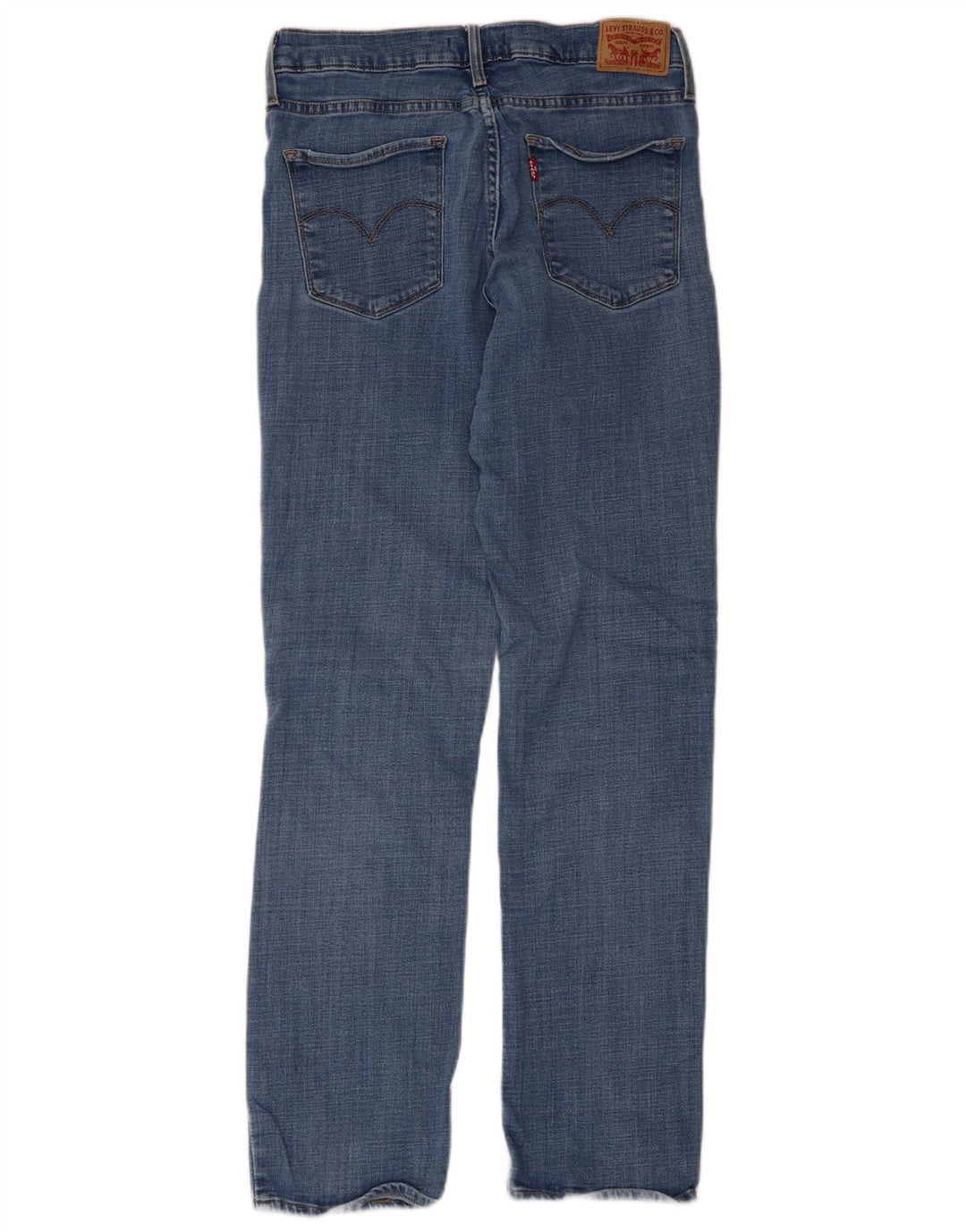 Levi's Mujer 314 Shaping Straight Jeans W30 L32 Algodón Azul