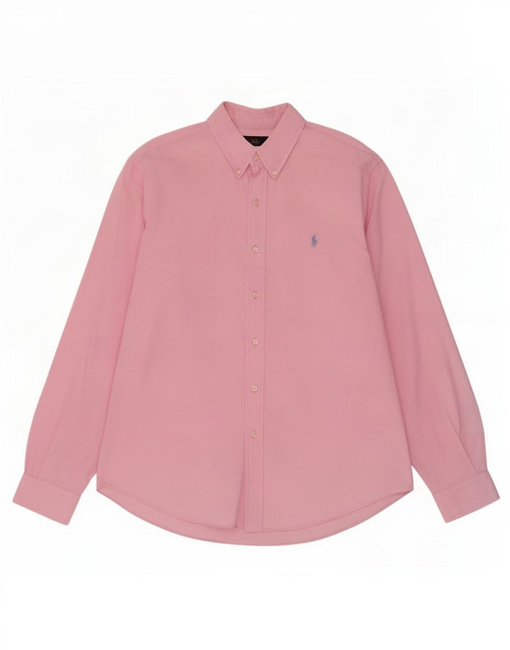 Camisa Ralph Lauren para hombre grande de algodón rosa