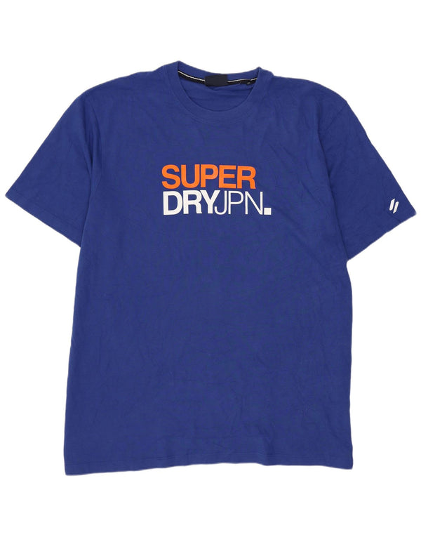 Superdry Camiseta gráfica para hombre Top 2XL Algodón azul