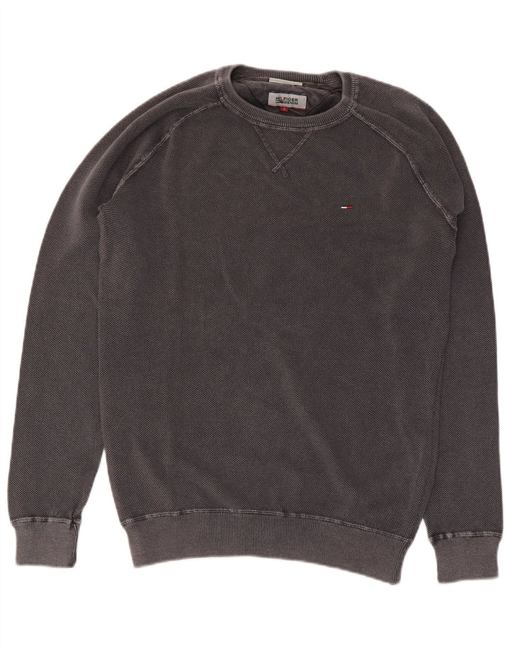 TOMMY HILFIGER Hombre Sudadera Jumper Small Gris Algodón