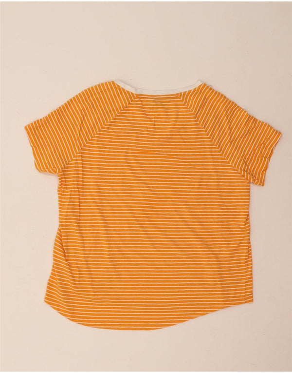 Tommy Hilfiger Camiseta gráfica para mujer Top UK 40 Grande Algodón a rayas naranja