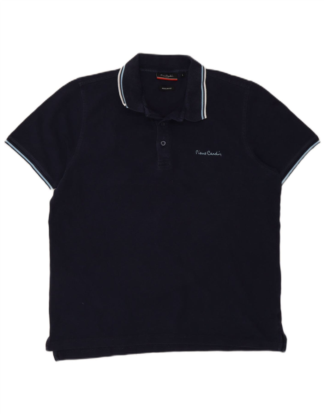Pierre Cardin Polo de ajuste regular para hombre, talla grande, azul marino