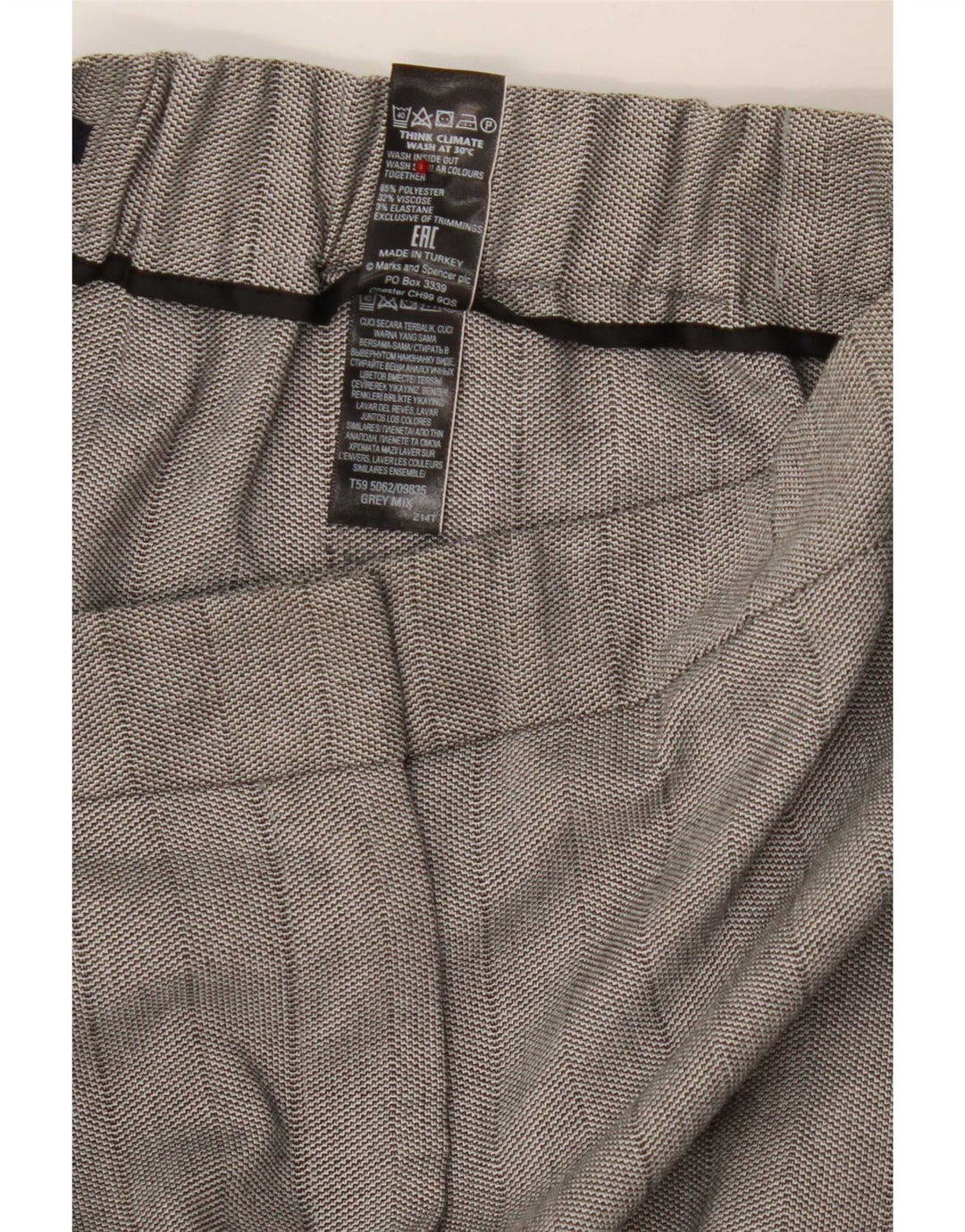 Marks & Spencer Pantalones capri rectos para mujer UK 12 Medium W30 L23 Gris