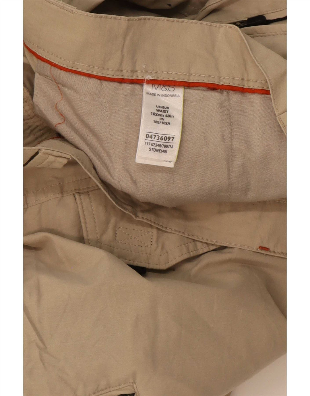 Marks & Spencer Bermudas tipo cargo para hombre W40 XL Algodón beige