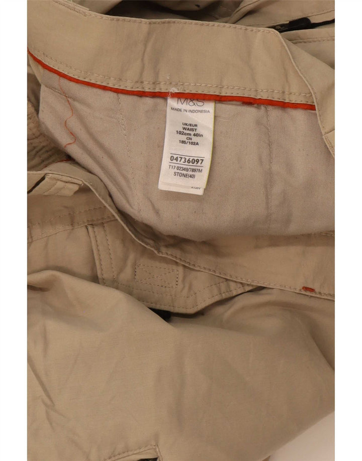 Marks & Spencer Bermudas tipo cargo para hombre W40 XL Algodón beige