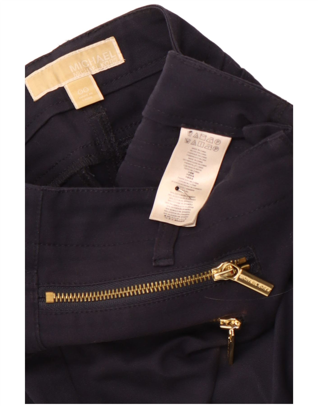 MICHAEL KORS Pantalones casuales ajustados para mujer US 00 2XS W26 L28 Azul marino