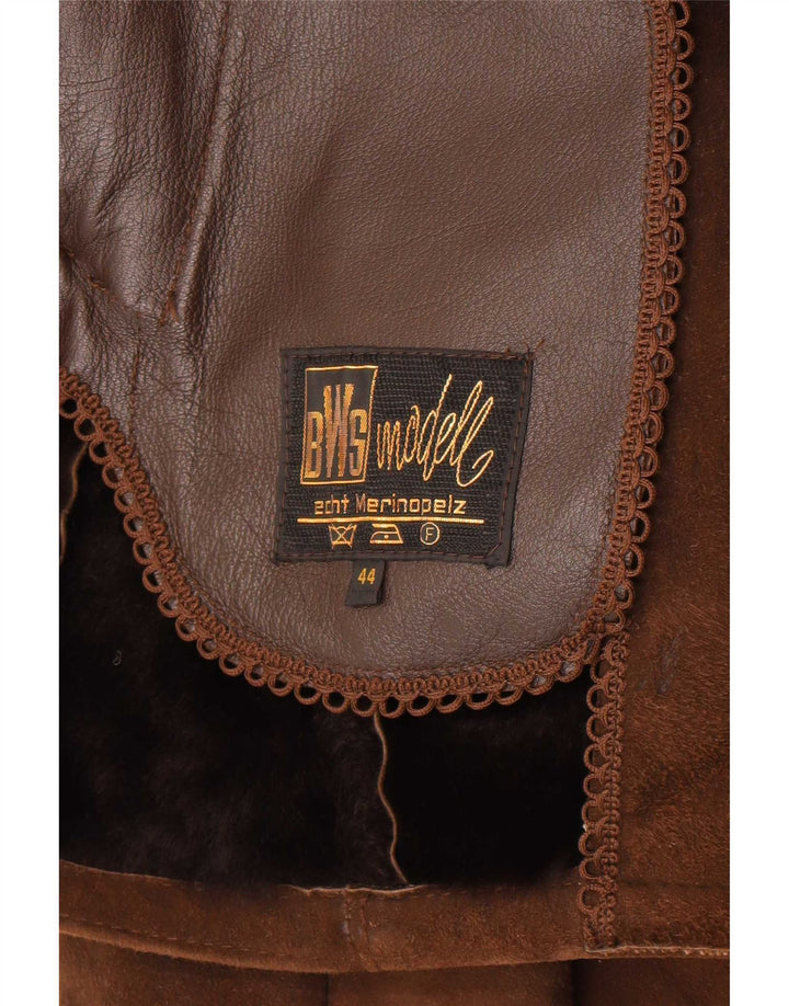 BWS Abrigo de piel de oveja para mujer EU 44 XL Marrón