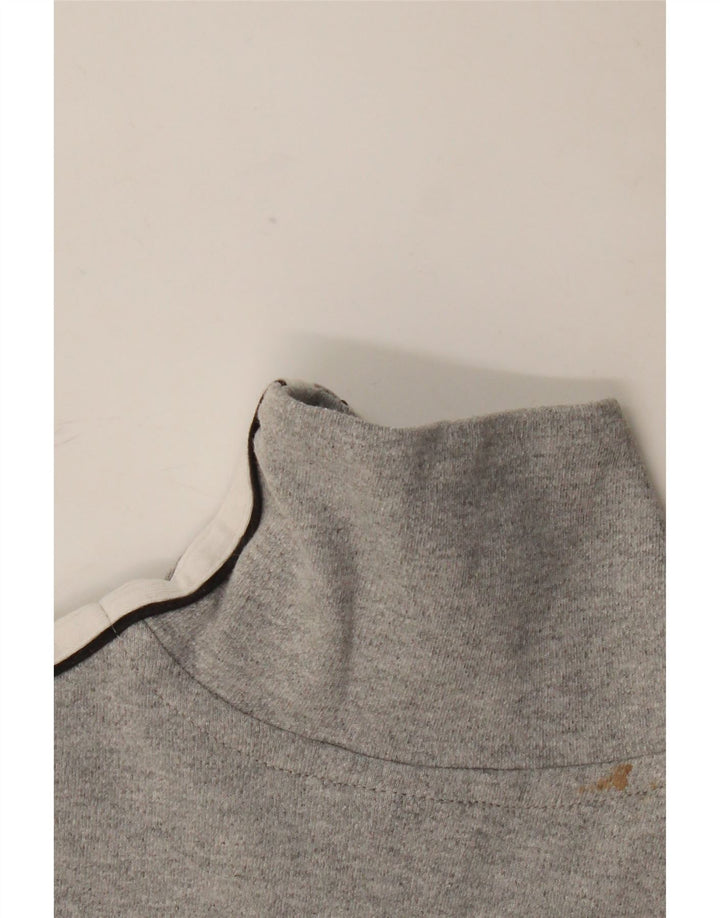 Adidas Mujer Chándal Top Chaqueta Reino Unido 10 Pequeño Gris Algodón