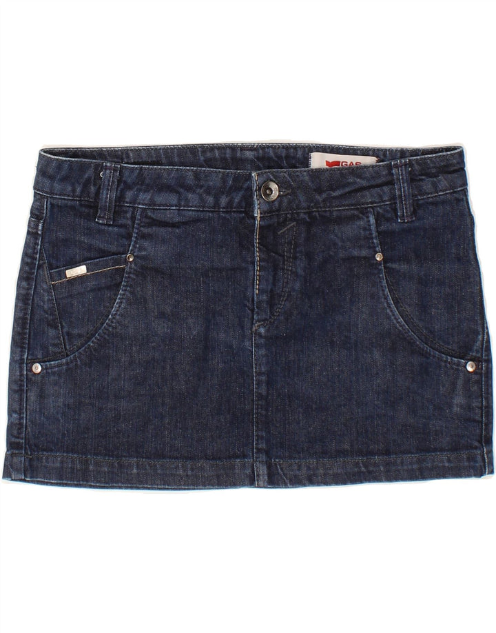 Falda Vaquera Mujer GAS W30 Medium Azul Marino Algodón