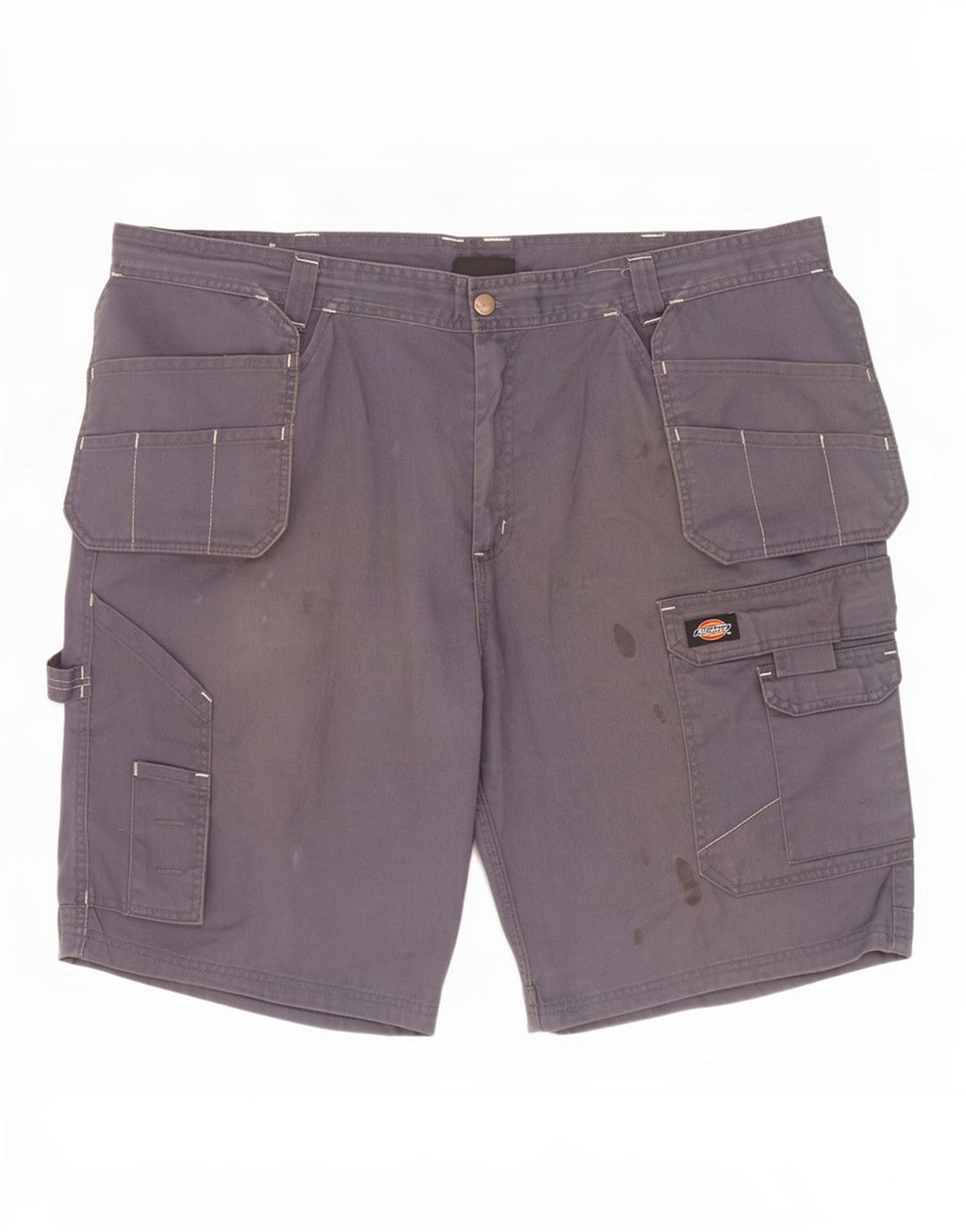 Dickies Pantalones cortos cargo para hombre W42 2XL Poliéster gris