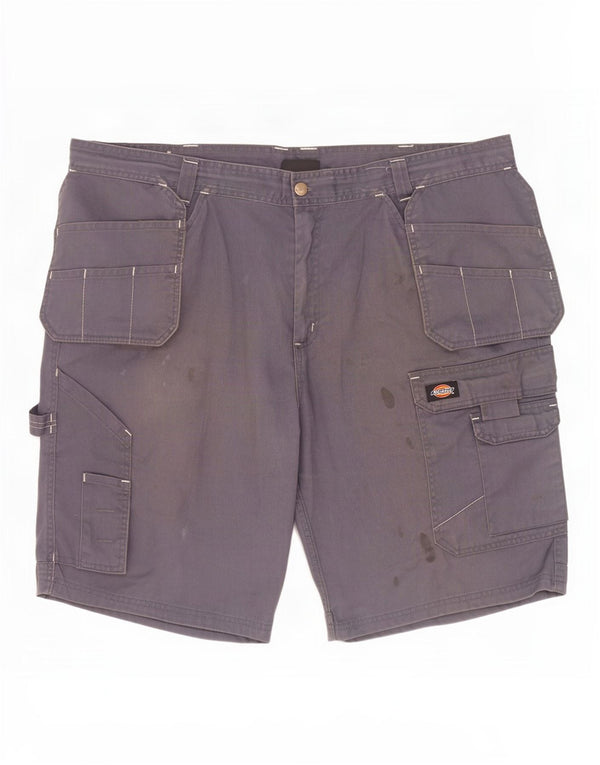 Dickies Pantalones cortos cargo para hombre W42 2XL Poliéster gris