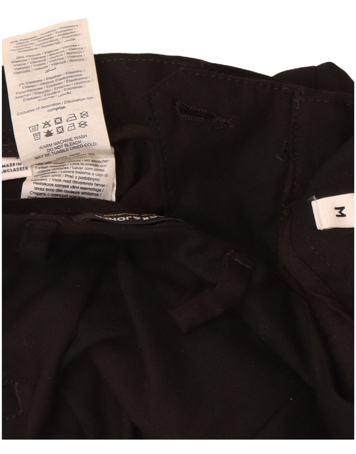 JACK & JONES Pantalones cortos chinos para hombre Medium W30 Poliéster negro