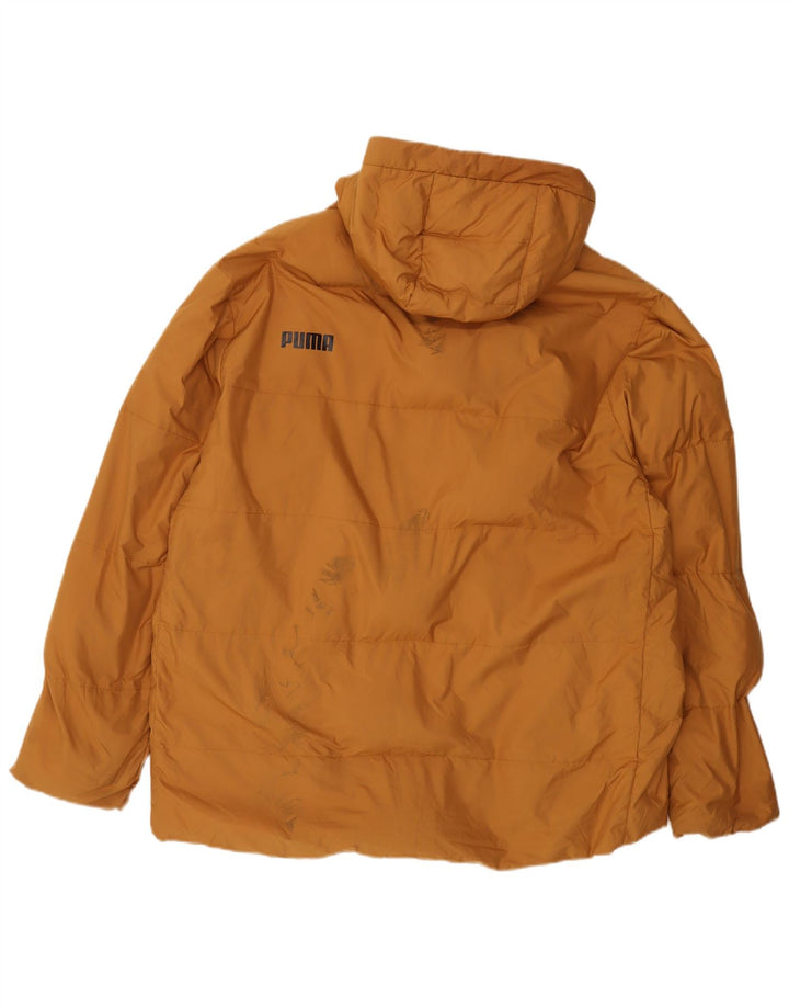 Puma Chaqueta acolchada con capucha para hombre UK 42 XL Beige Poliéster