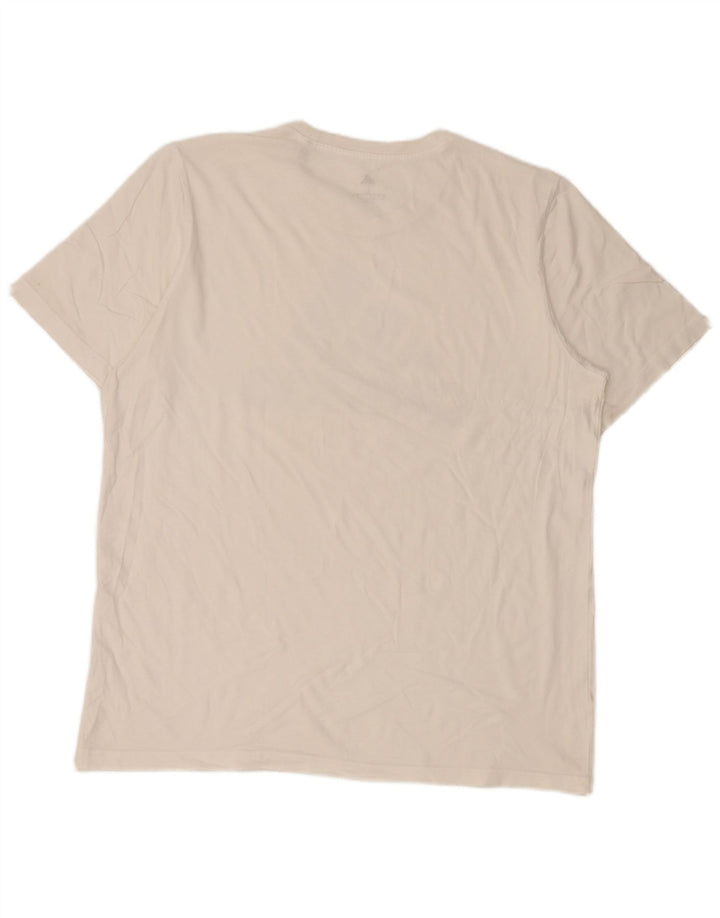 Adidas - Camiseta gráfica para hombre, talla grande, color blanco