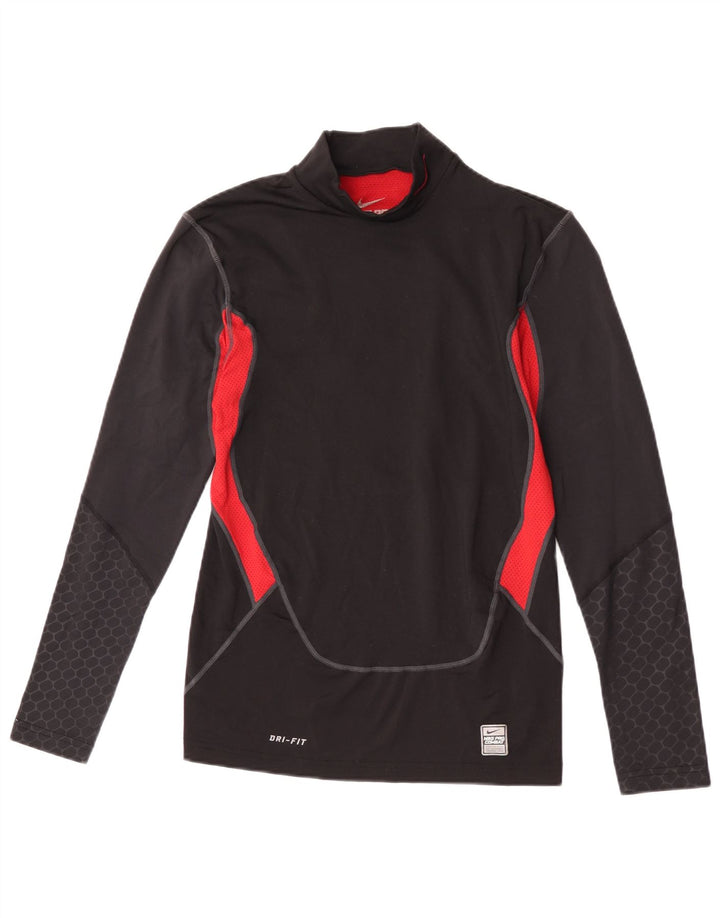 Camiseta Nike Dri Fit Graphic de manga larga con bloques de color negro mediano para hombre