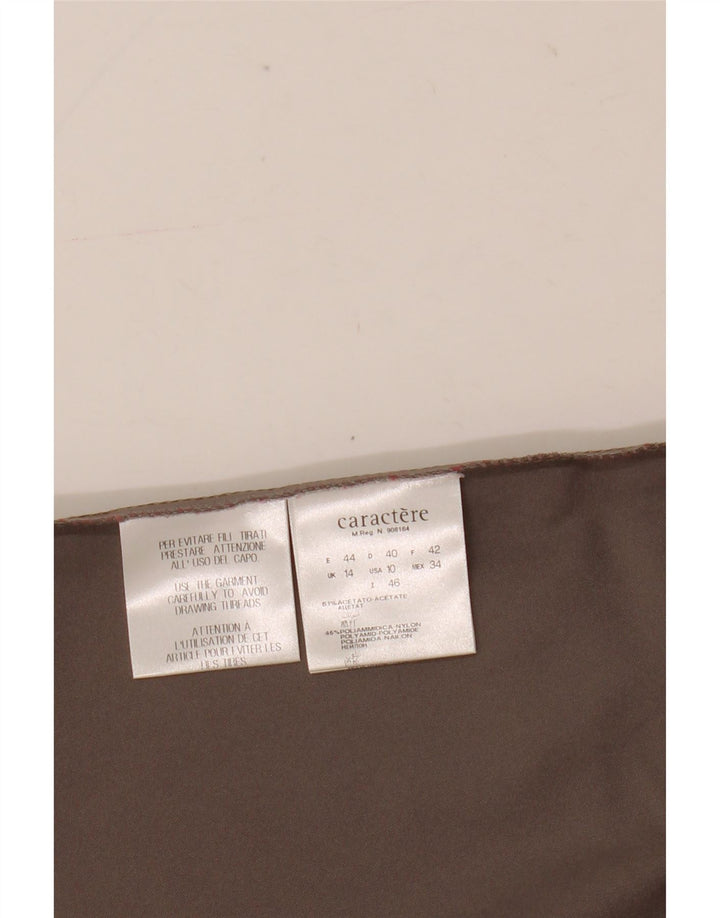 Vestido lencero para mujer Caractere UK 44 Grande Acetato marrón