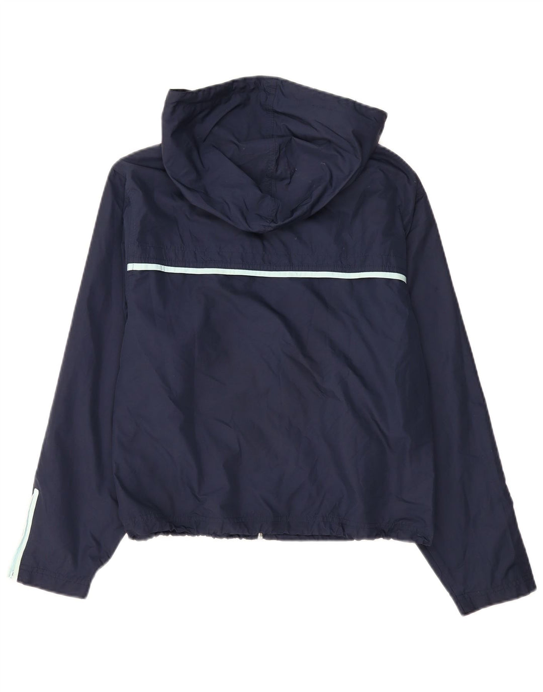 Reebok Chaqueta impermeable con capucha para mujer UK 40 Mediana Azul marino Poliéster