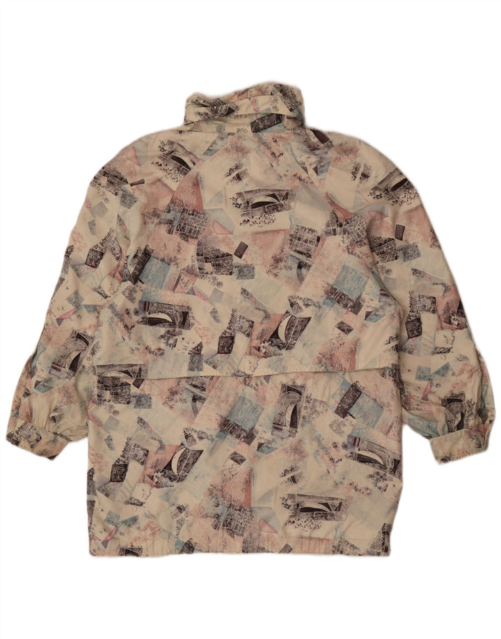 FUCHS & SCHMITT Abrigo cortavientos con estampado abstracto para mujer UK 46 Large Beige