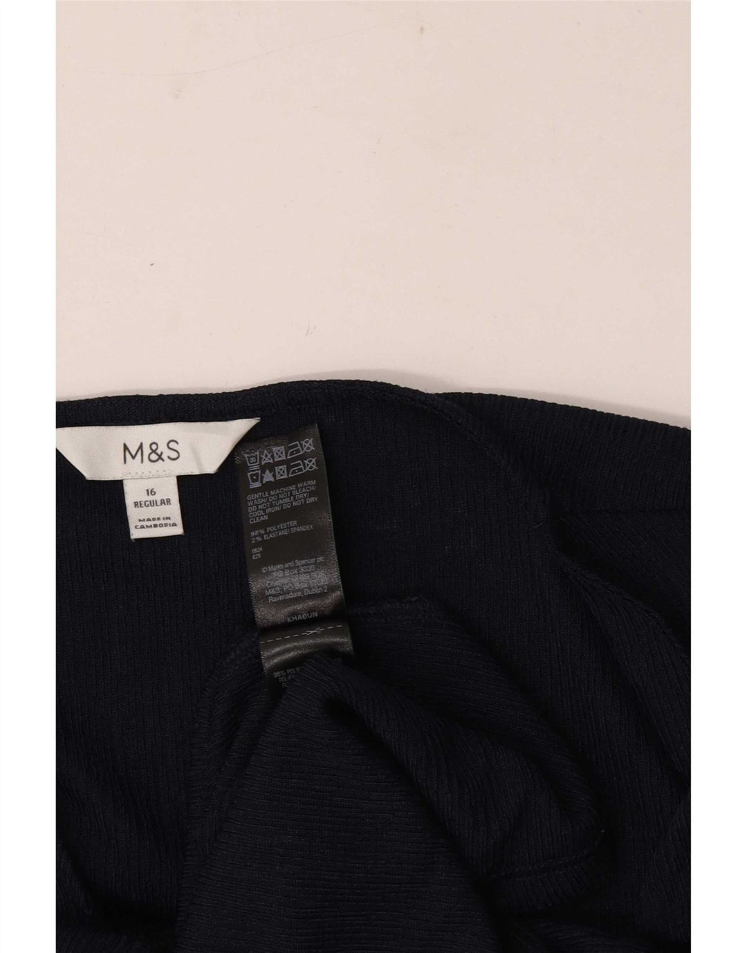Marks & Spencer Blusa de manga larga para mujer UK 46 Large Azul marino