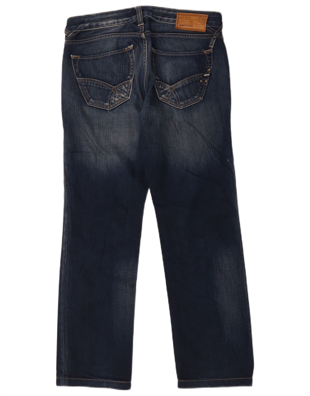 Vaqueros rectos para hombre Gas W32 L34 Algodón azul