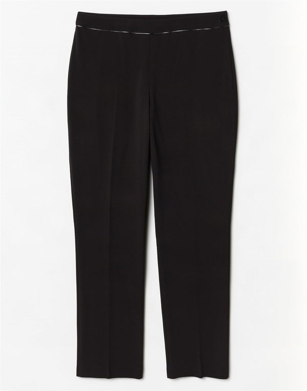 Marks & Spencer Pantalones Casuales Rectos para Mujer UK 44 Large W32 L32 Negro