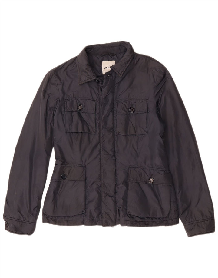 Aspesi Chaqueta utilitaria para hombre UK 38 Medium Azul marino Poliamida