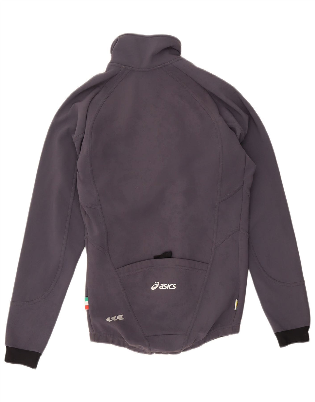 Asics Hombre Graphic Chándal Top Chaqueta Pequeña Gris Colorblock Poliéster