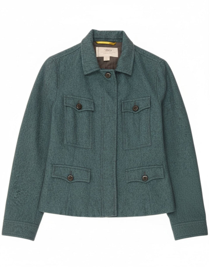 Marlboro Classics Chaqueta utilitaria para mujer Reino Unido 12 Lana azul mediana