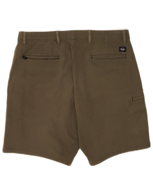 Dockers Pantalones cortos tipo cargo para hombre W34 Large Khaki Cotton