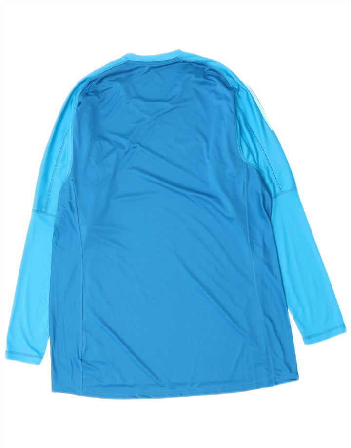 ADIDAS Camiseta Climalite para hombre Top XL Poliéster a rayas azules