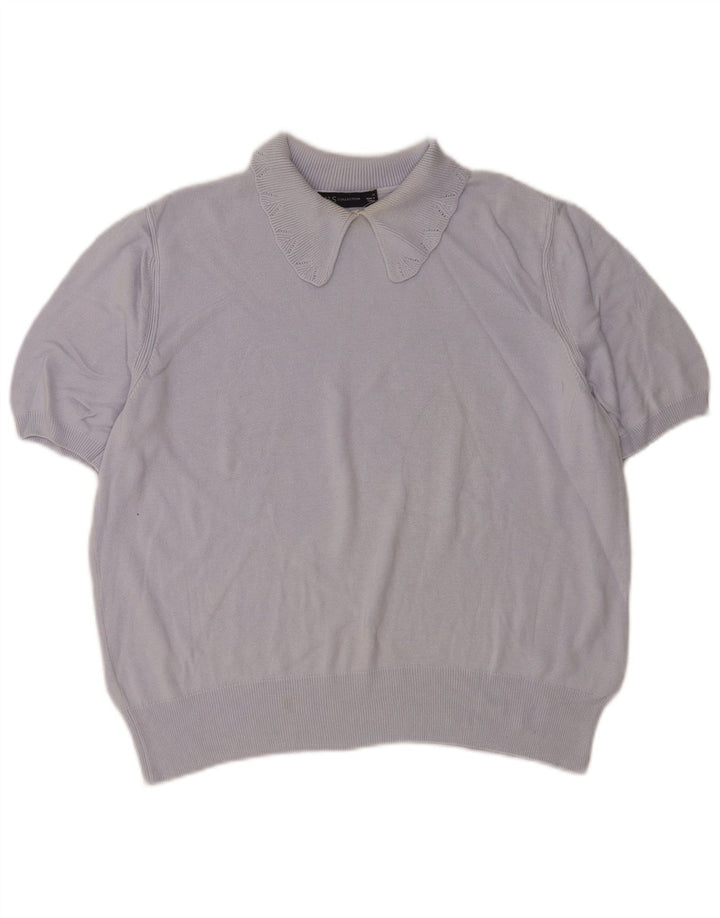 Marks & Spencer - Jersey de cuello polo para mujer, talla 40, color azul
