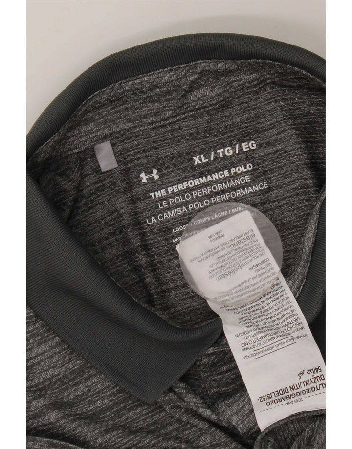 Polo Under Armour Hombre XL Poliéster moteado gris