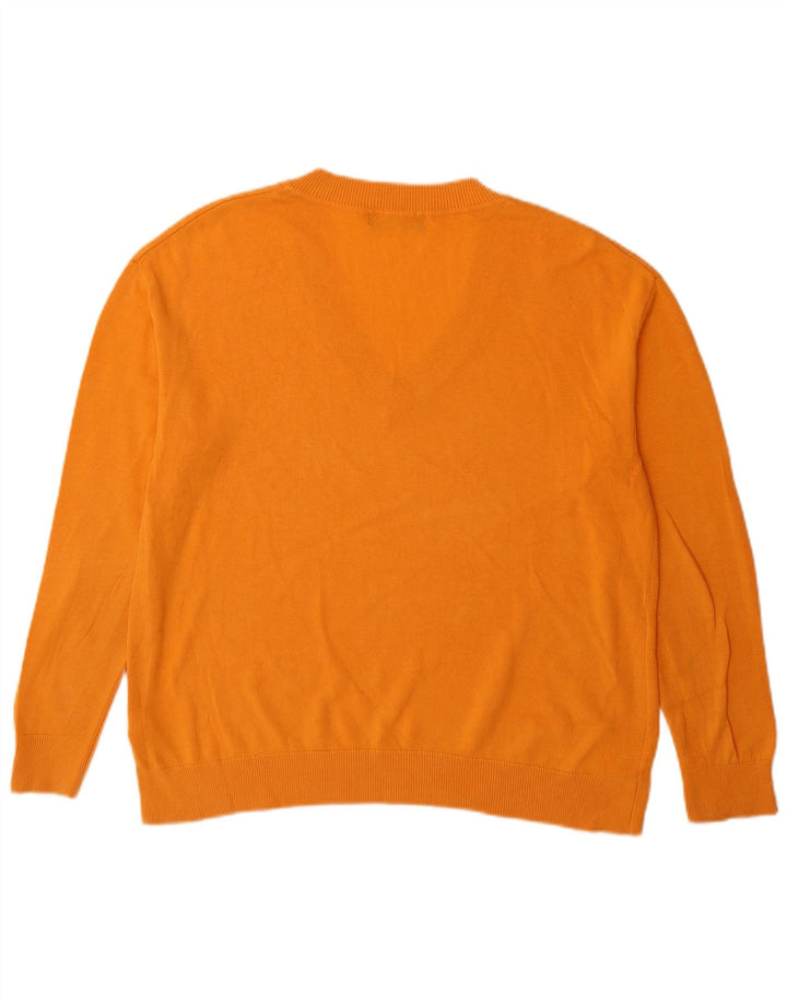 Marks & Spencer Jersey con Cuello en V para Hombre de algodón Naranja Medio