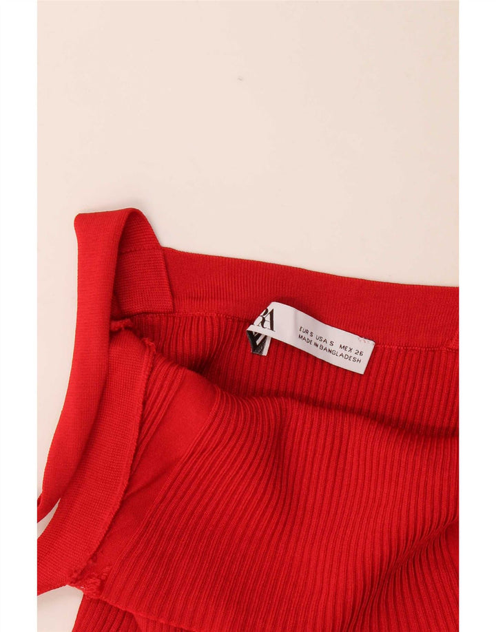 Zara Mujer Cami Top UK 8 Small Rojo