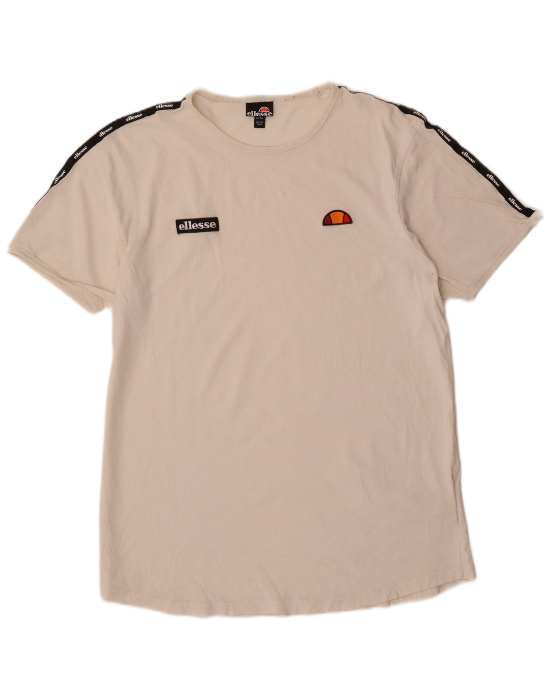 Ellesse Camiseta gráfica para hombre Top XL de algodón blanco roto