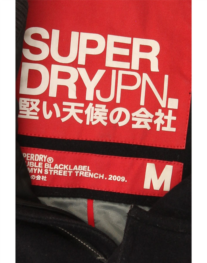 Superdry Chaqueta militar gráfica para hombre, talla 38, lana azul marino mediana