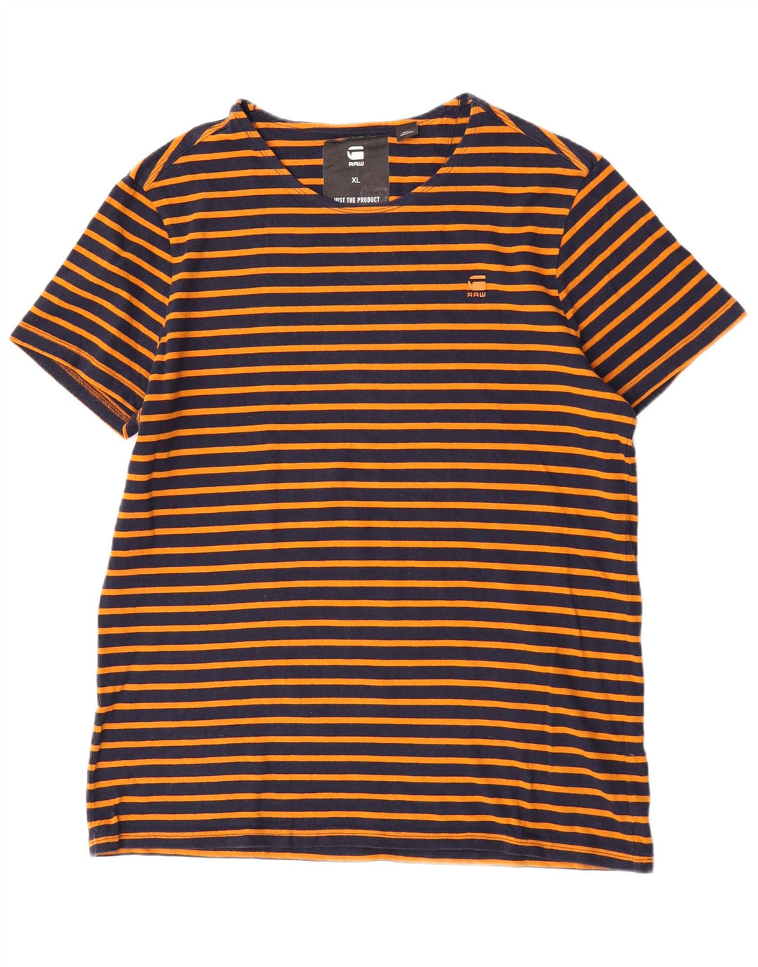 G-Star Hombre Camiseta Top XL Naranja Rayas