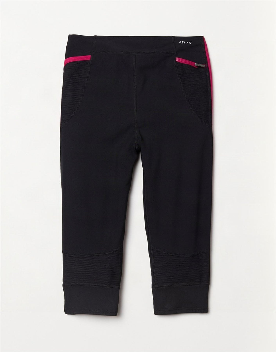 Nike Leggings capri Dri Fit para mujer UK 44 Grande Negro Colorblock Poliéster