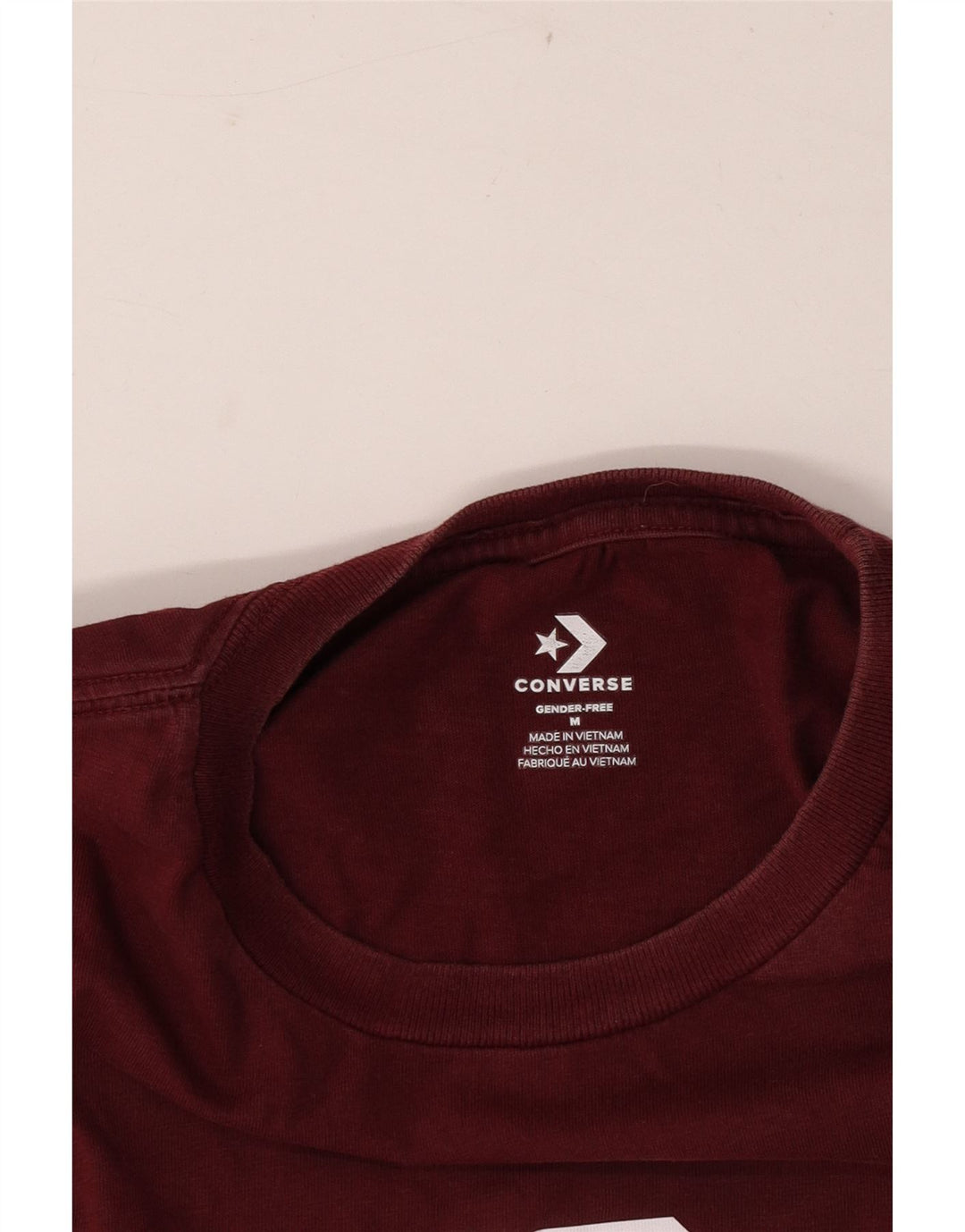 Converse Hombre Camiseta Gráfica Top Medium Borgoña