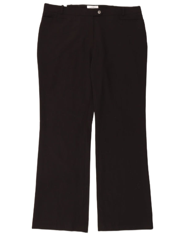 Calvin Klein Pantalones de traje de ajuste moderno para mujer US 12 Large W36 L32 Negro
