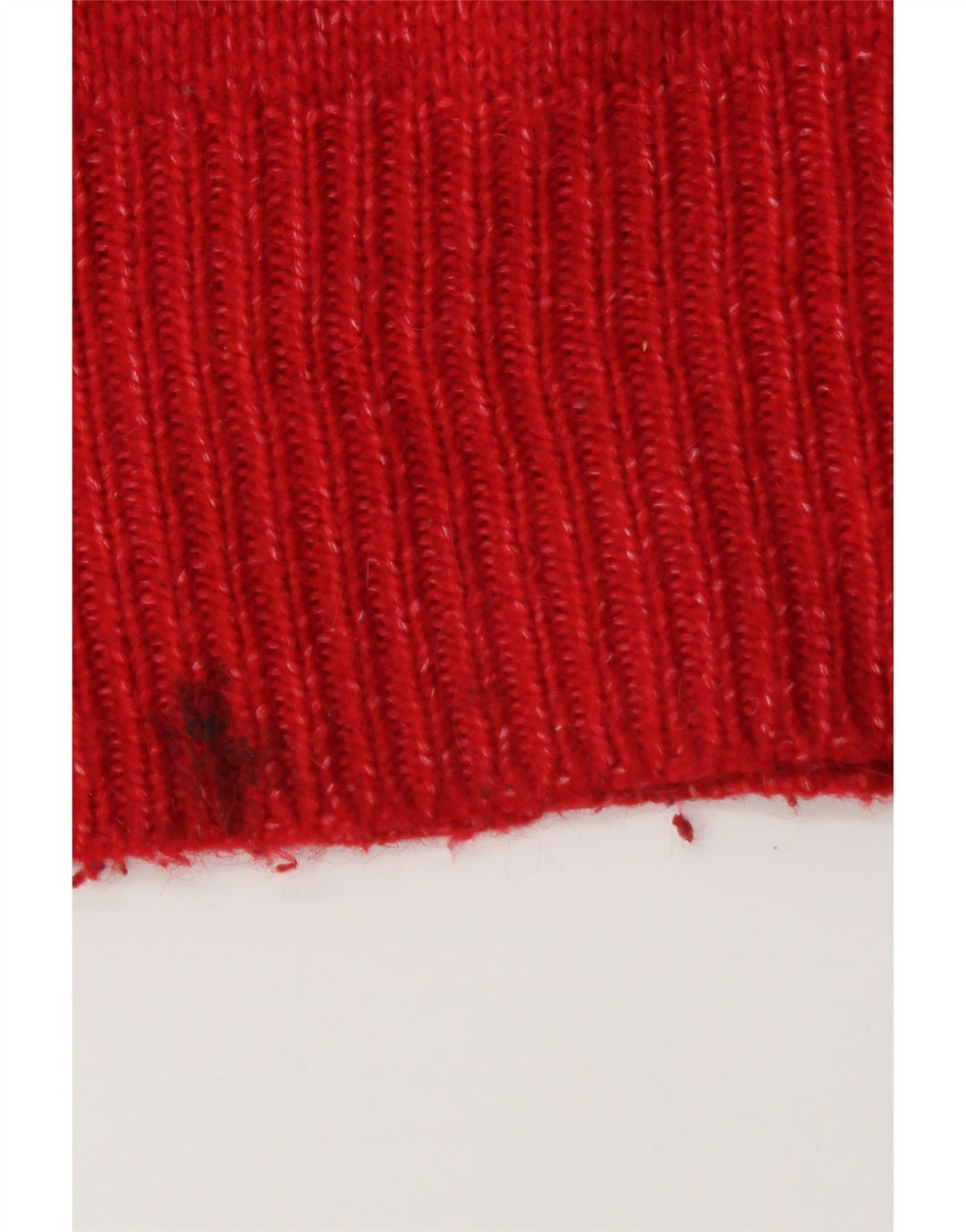 ZARA Jersey oversize con cuello redondo para mujer, talla 40, talla pequeña, acrílico rojo