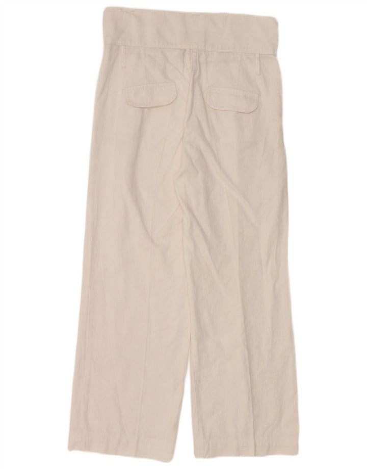 MASSIMO DUTTI Pantalón Chino Pegged Mujer W30 L27 Blanco