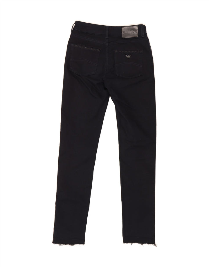 ARMANI Womens Slim Jeans W26 L30 Black Cotton Vintage Armani and Second-Hand Armani from Messina Hembry 