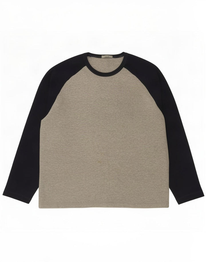 Marks & Spencer - Camiseta de manga larga para hombre, algodón color gris medio